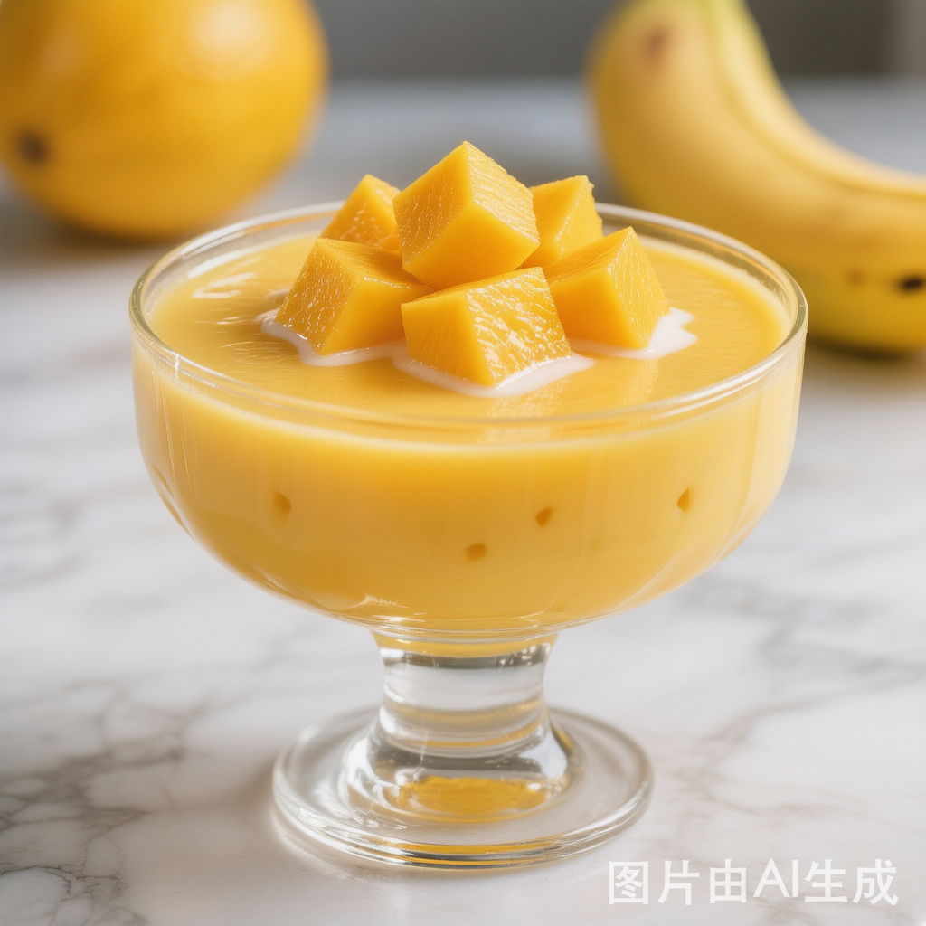 Mango Pudding — homemade Chinese food