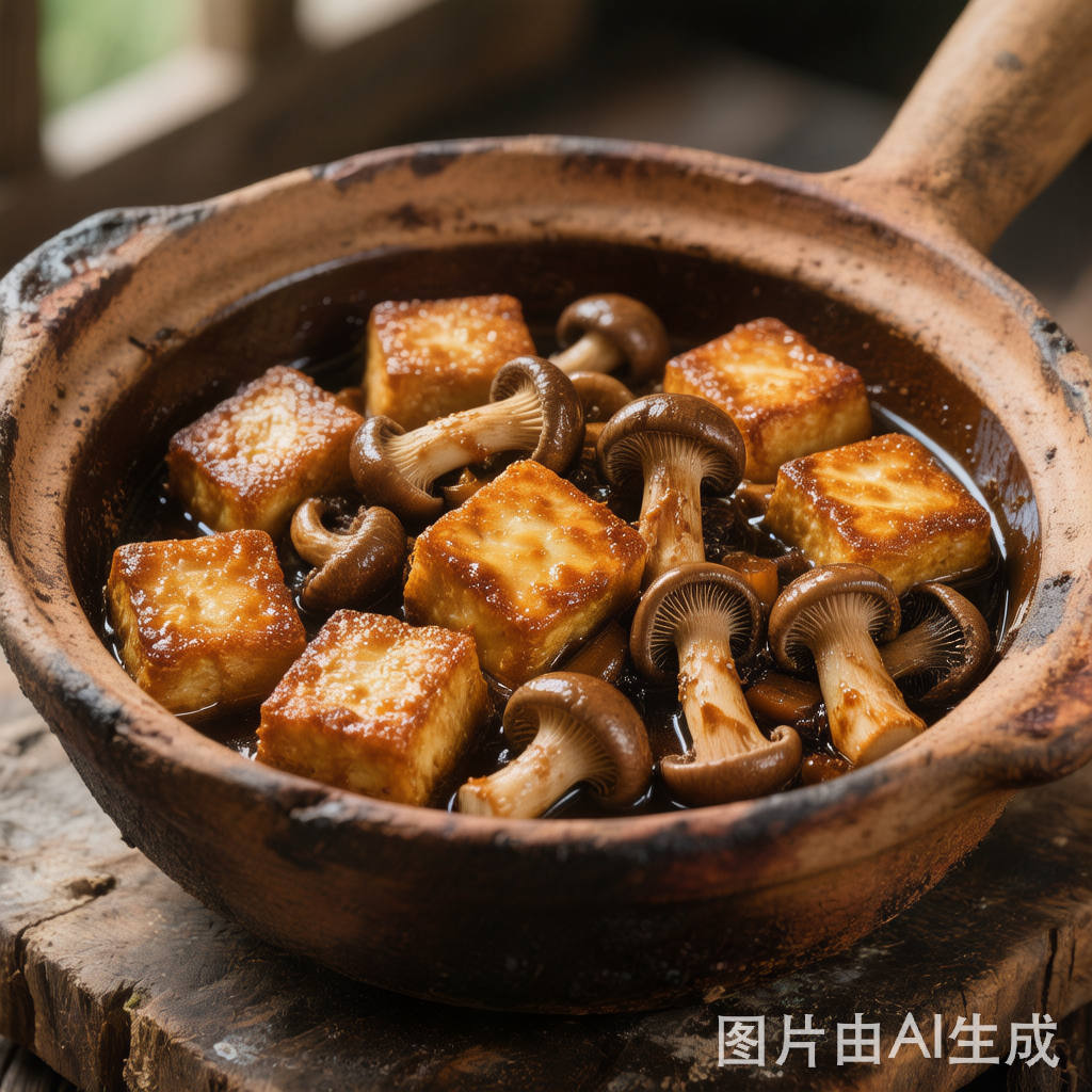 Braised Tofu with Mushrooms 红烧豆腐 — homemade Chinese food