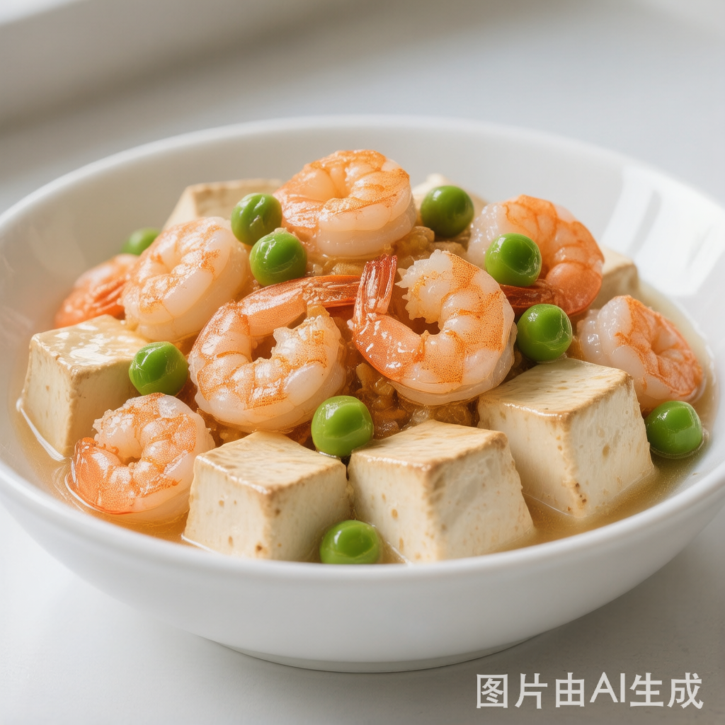 Shrimp and Tofu Stir-Fry 虾仁豆腐 — homemade Chinese food