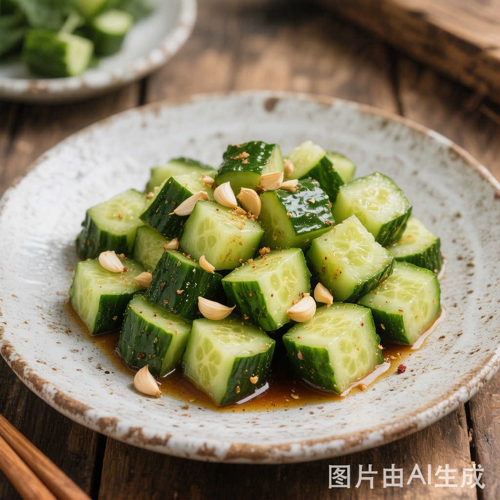 Smacked Cucumber with Garlic 蒜泥拍黄瓜 — homemade Chinese food