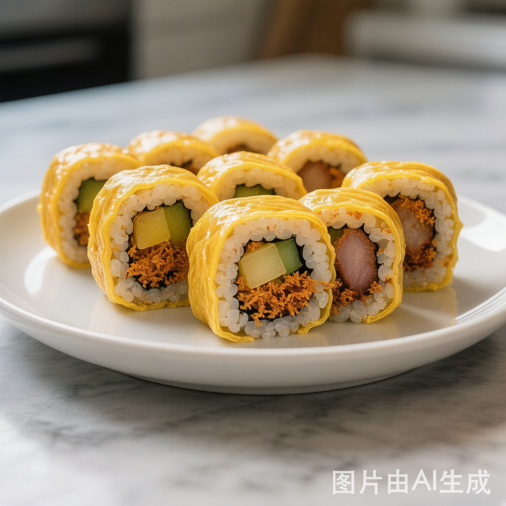 Taiwanese Sushi Roll (Taiwan Zhi Lun) 台湾之轮 — homemade Chinese food