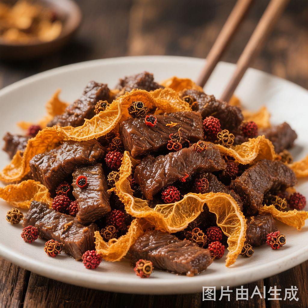 Tangerine Beef Stir-Fry 陈皮牛肉 — homemade Chinese food