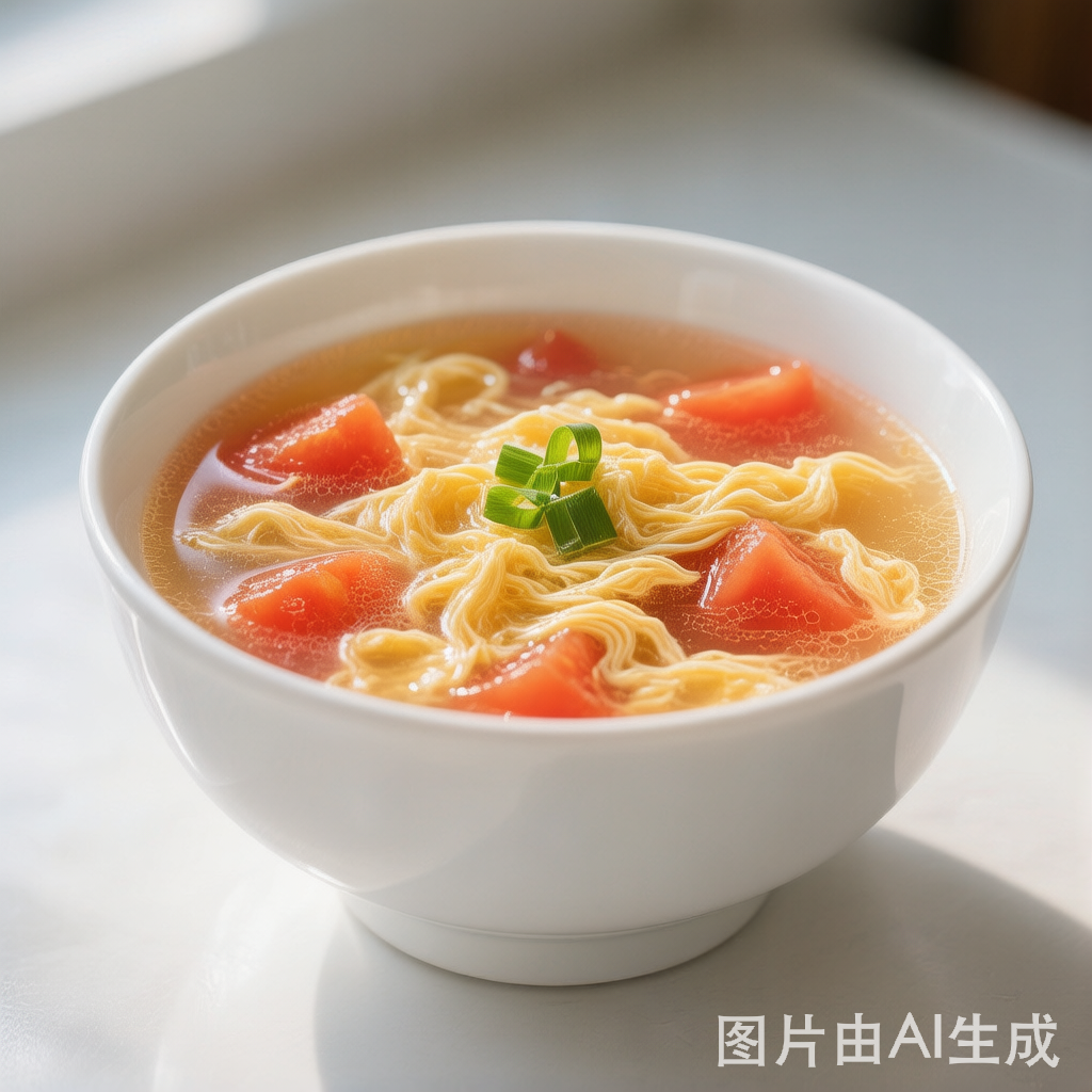Tomato Egg Drop Soup 番茄蛋花汤 — homemade Chinese food